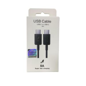 وصلة USB-C to USB-C بقدرة 8 أمبير (8A)
